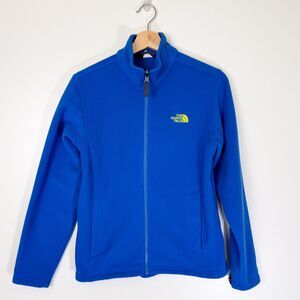 The North Face Boys Full Zip Fleece Jacket Sz 14/16 Royal Blue